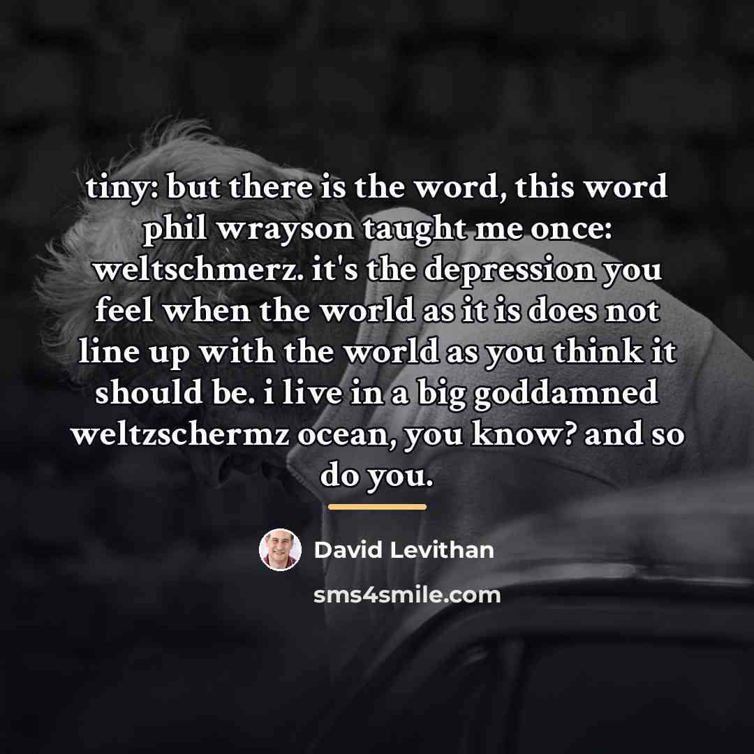 “tiny: but there is the word, this word phil wrayson…” quote by David Levithan