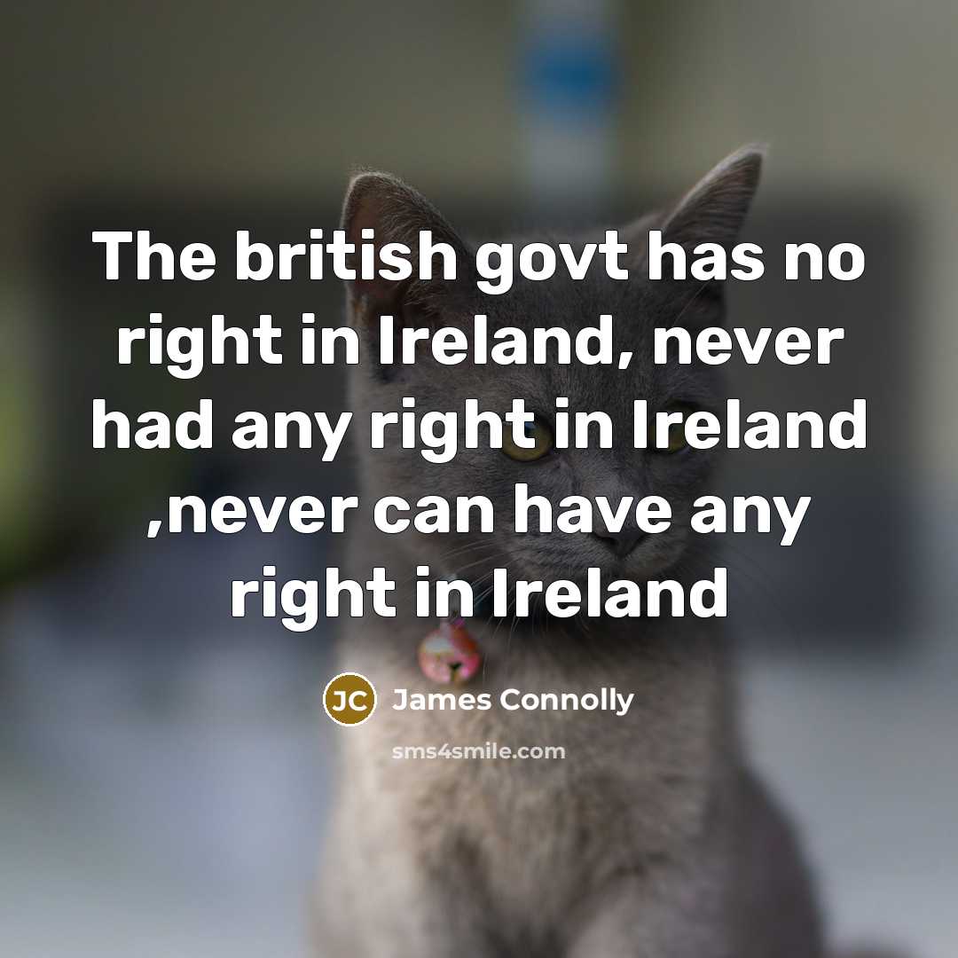 “The british govt has no right in Ireland, never had…” quote by James Connolly