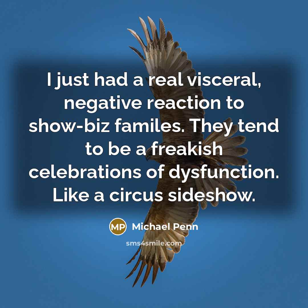 “I just had a real visceral, negative reaction to show-biz…” quote by Michael Penn