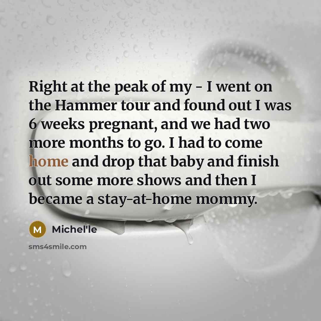 “Right at the peak of my - I went on…” quote by Michel'le