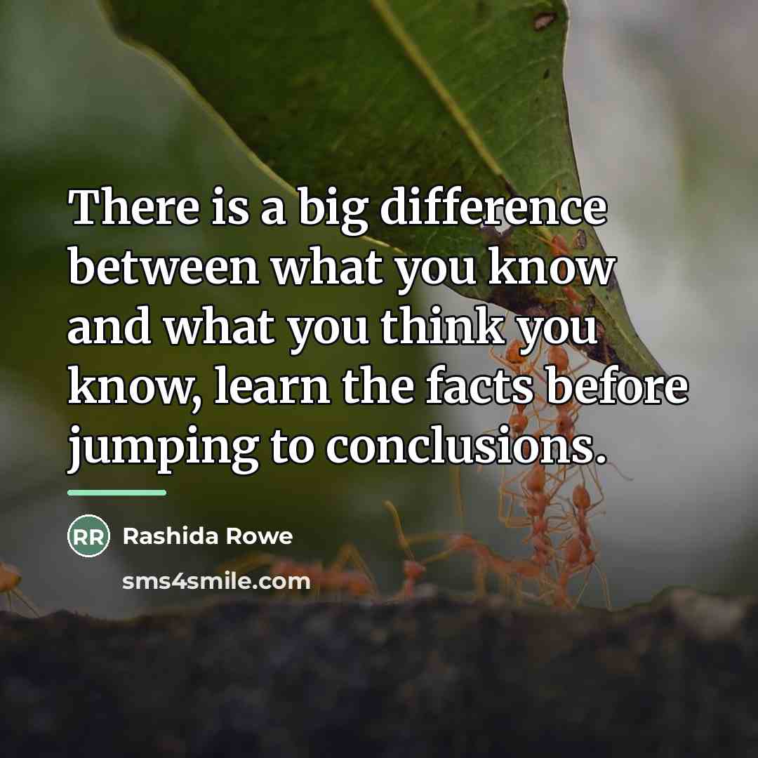 “There is a big difference between what you know and…” quote by Rashida Rowe