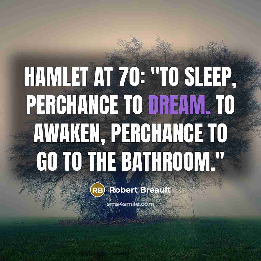 “Hamlet at 70: "To sleep, perchance to dream. To awaken,…” quote by Robert Breault