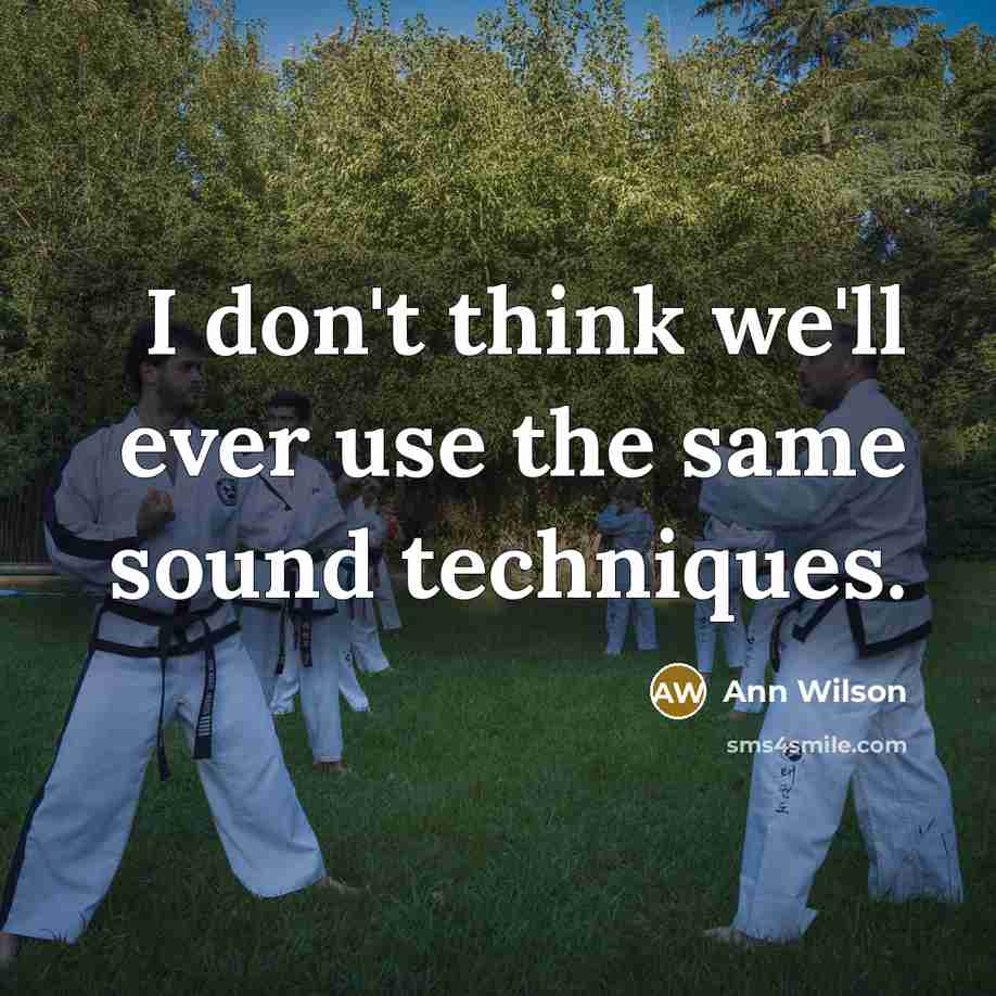 “I don't think we'll ever use the same sound techniques.…” quote by Ann Wilson