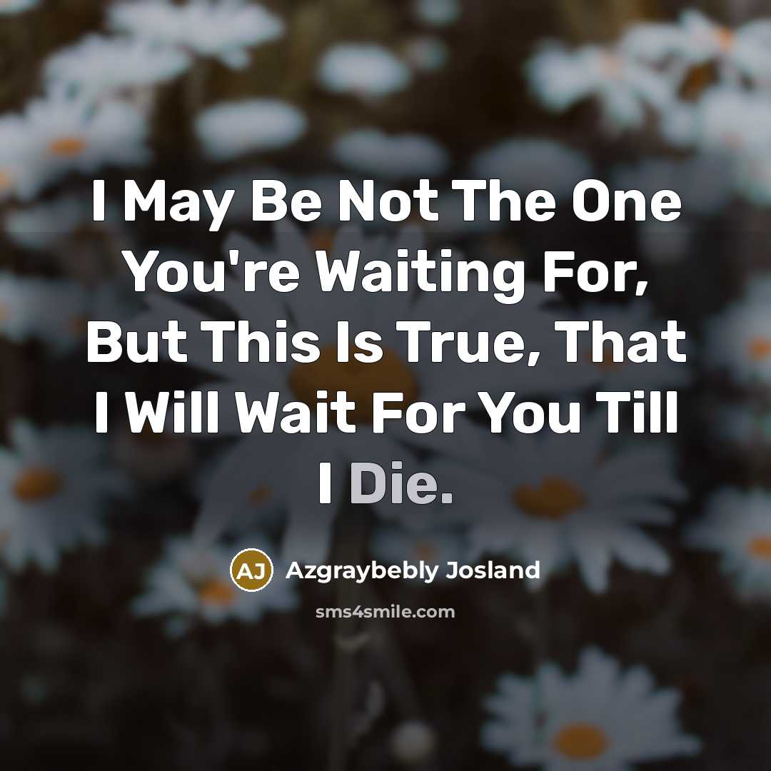“I May Be Not The One You're Waiting For, But…” quote by Azgraybebly Josland