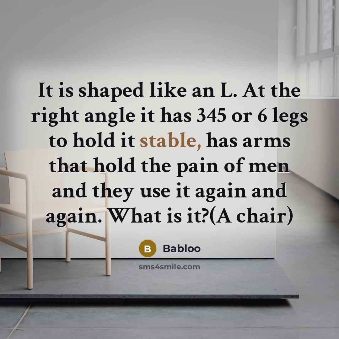 “It is shaped like an L. At the right angle…” quote by Babloo