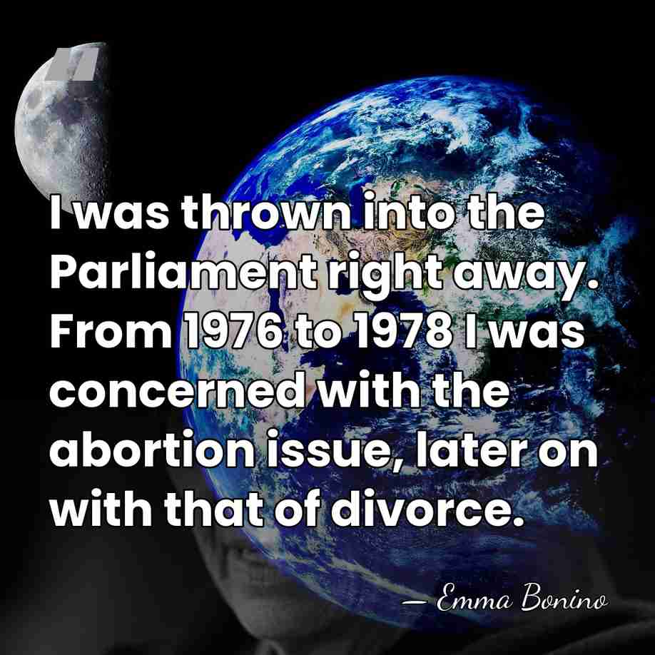 I was thrown into the Parliament right away. From 1976 to 1978&hellip; - Emma Bonino