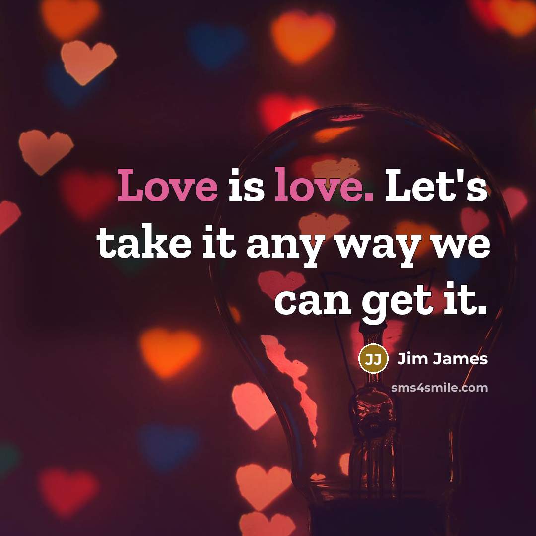 “Love is love. Let's take it any way we can…” quote by Jim James