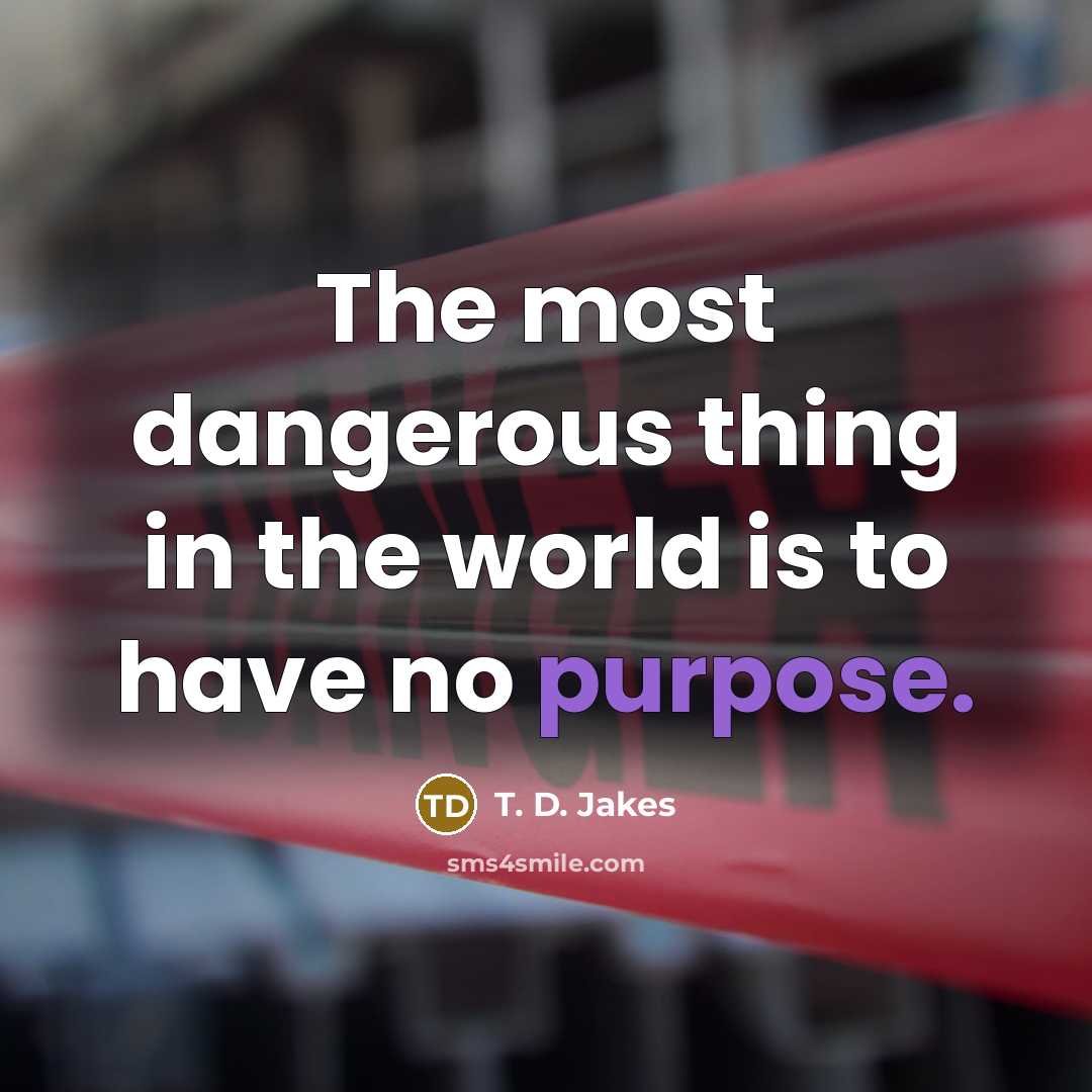 “The most dangerous thing in the world is to have…” quote by T. D. Jakes