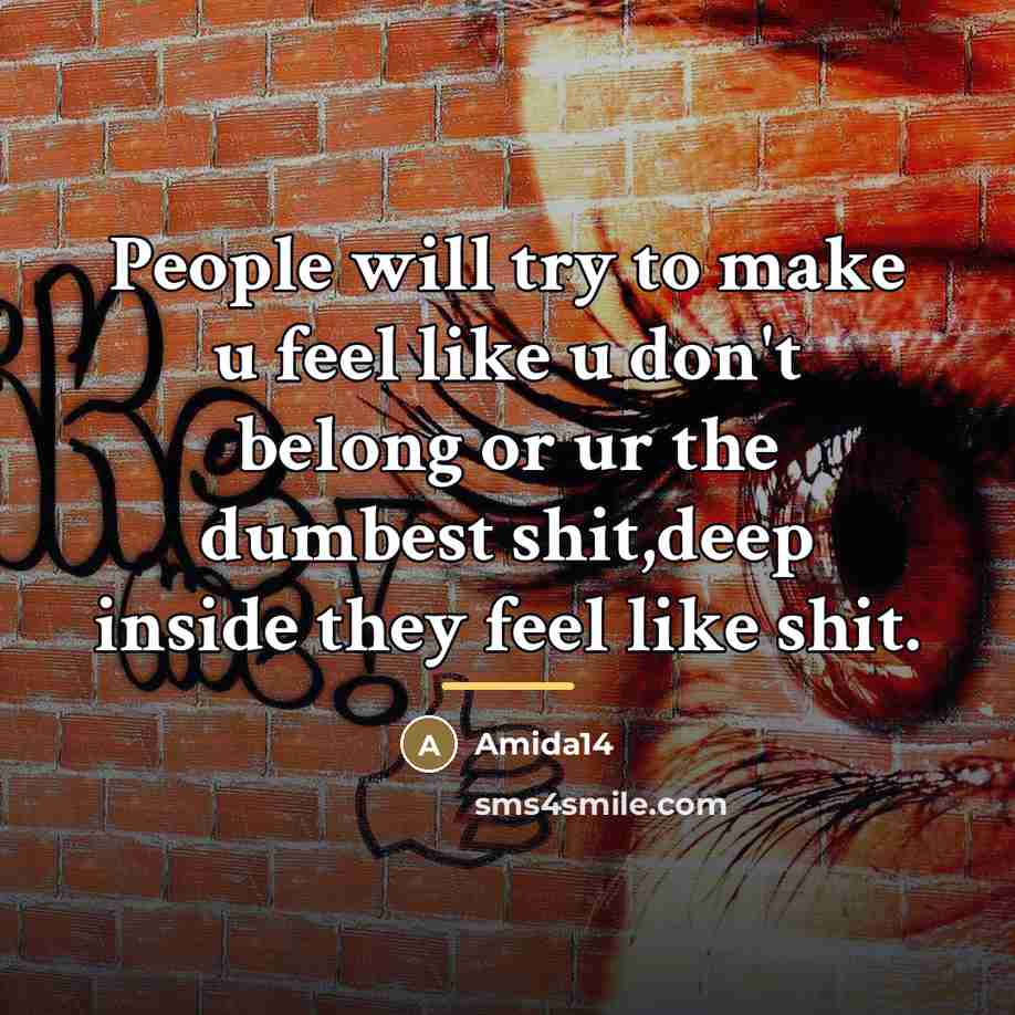 “People will try to make u feel like u don't…” quote by Amida14