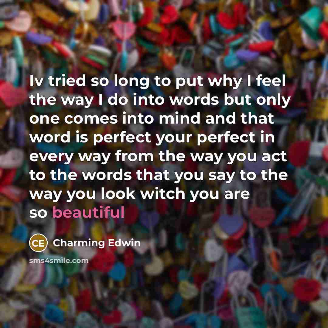 “Iv tried so long to put why I feel the…” quote by Charming Edwin