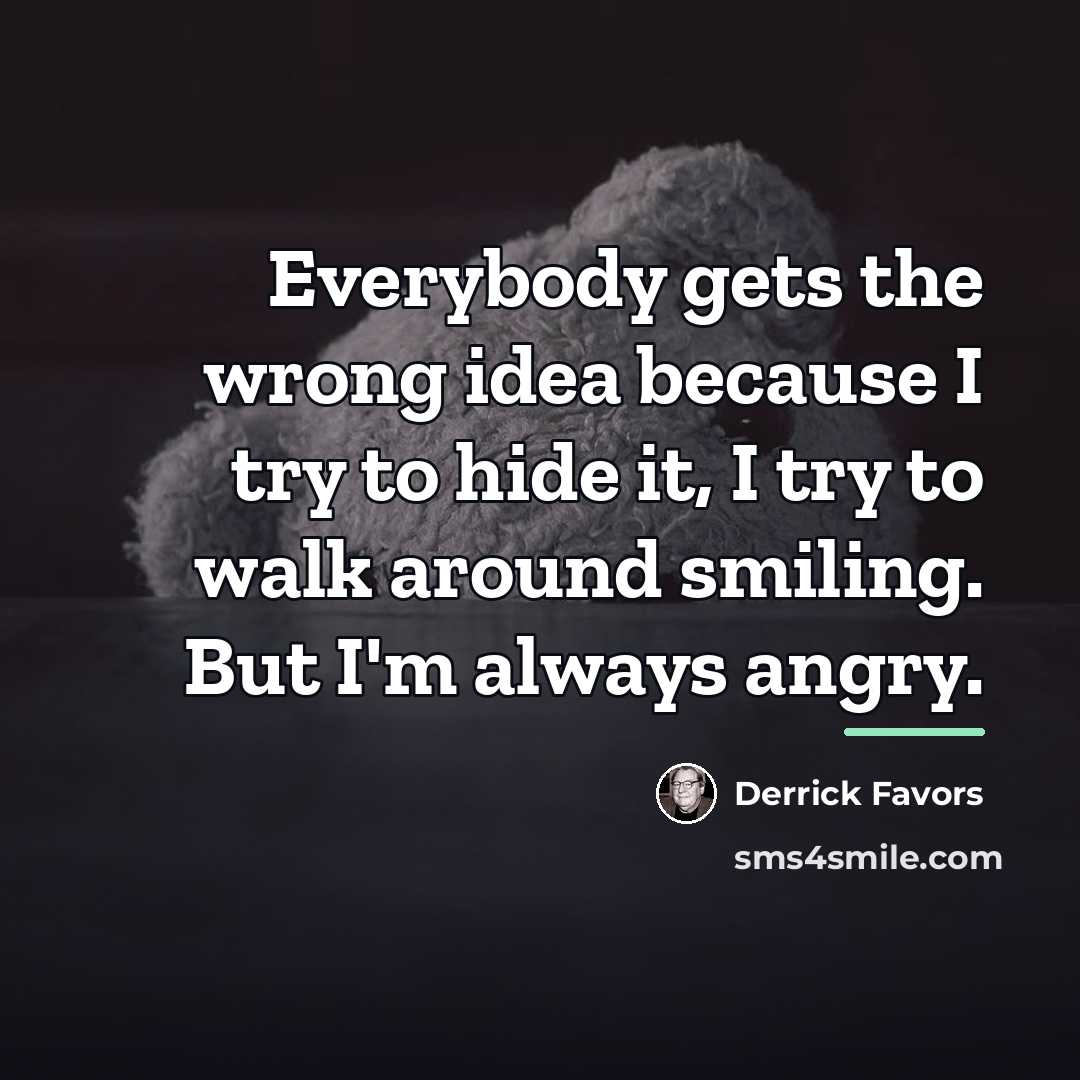 “Everybody gets the wrong idea because I try to hide…” quote by Derrick Favors