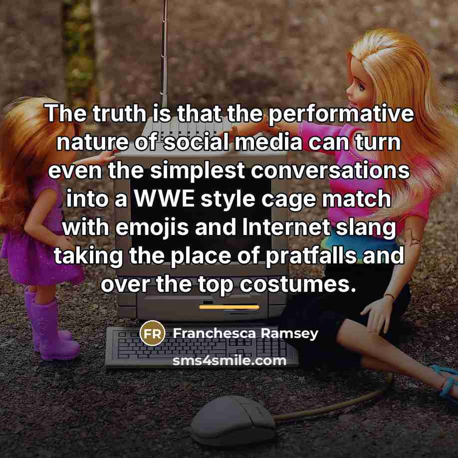“The truth is that the performative nature of social media…” quote by Franchesca Ramsey