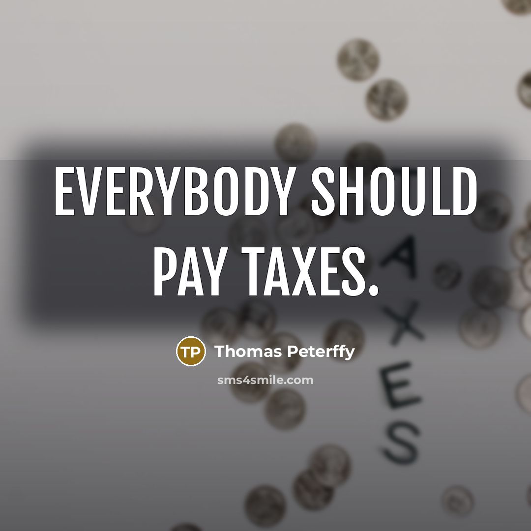“Everybody should pay taxes.…” quote by Thomas Peterffy