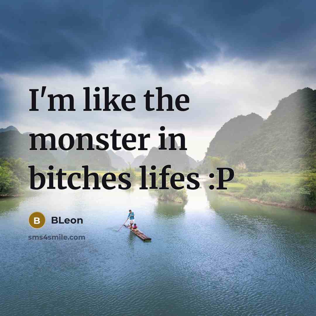 “I'm like the monster in bitches lifes :P” quote by BLeon