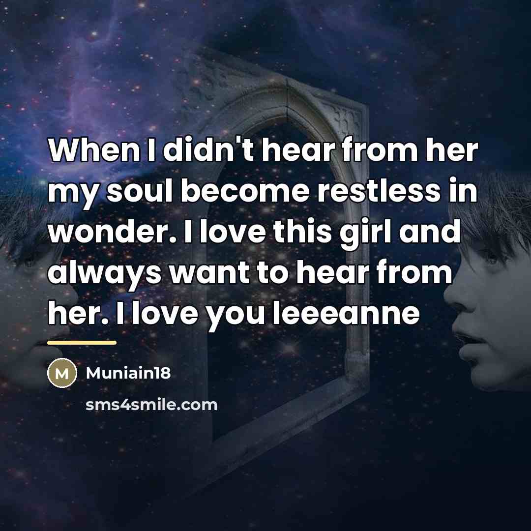 “When I didn't hear from her my soul become restless…” quote by Muniain18