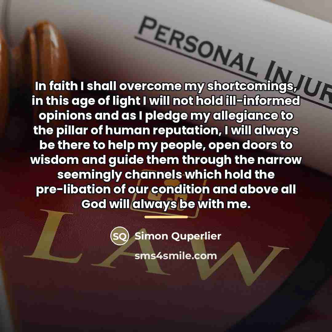 “In faith I shall overcome my shortcomings, in this age…” quote by Simon Quperlier
