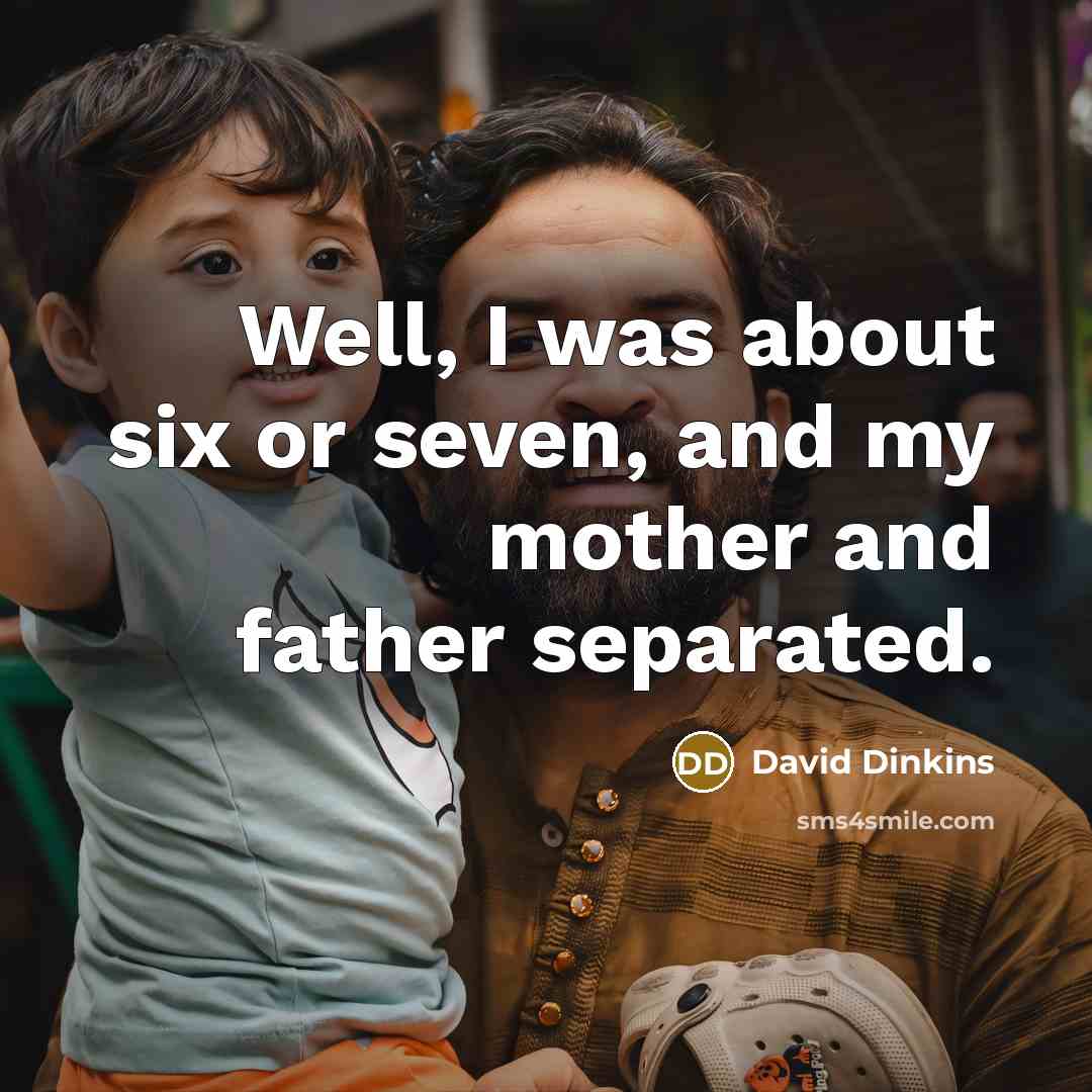 “Well, I was about six or seven, and my mother…” quote by David Dinkins