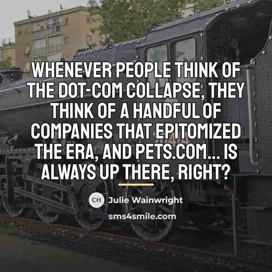 “Whenever people think of the dot-com collapse, they think of…” quote by Julie Wainwright