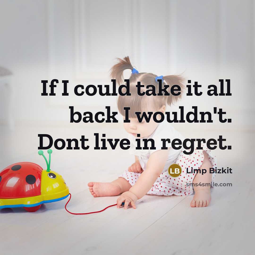 “If I could take it all back I wouldn't. Dont…” quote by Limp Bizkit