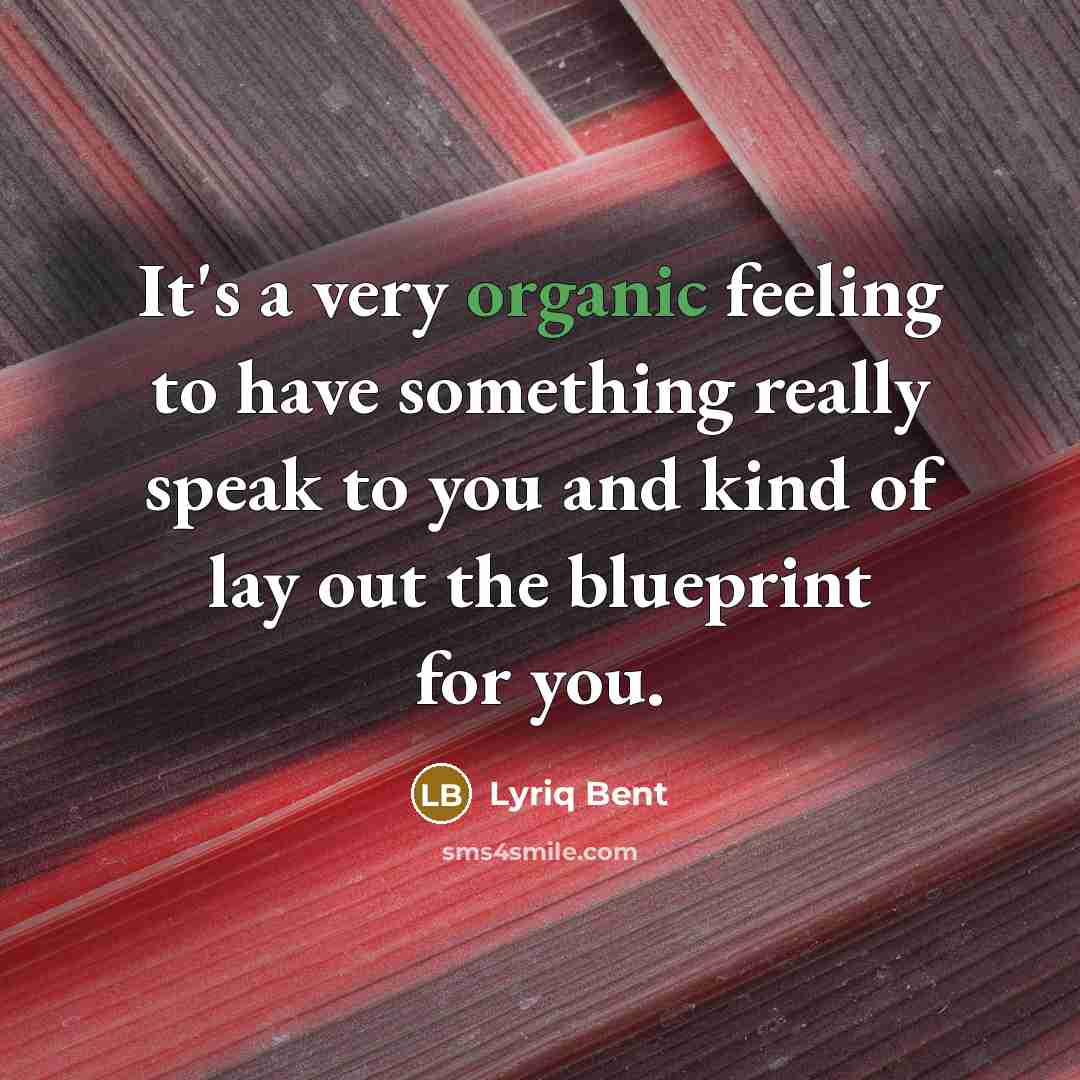 “It's a very organic feeling to have something really speak…” quote by Lyriq Bent