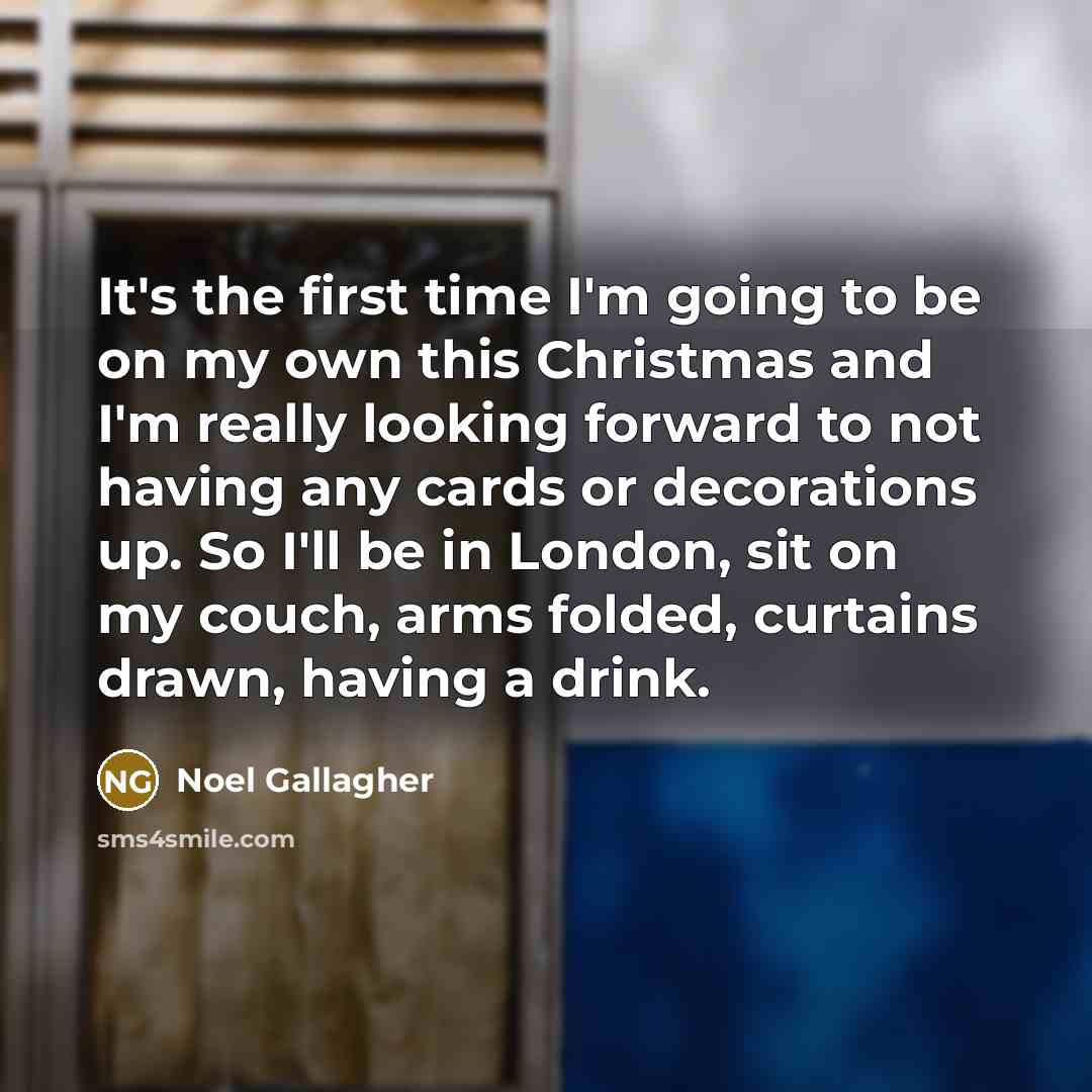 “It's the first time I'm going to be on my…” quote by Noel Gallagher
