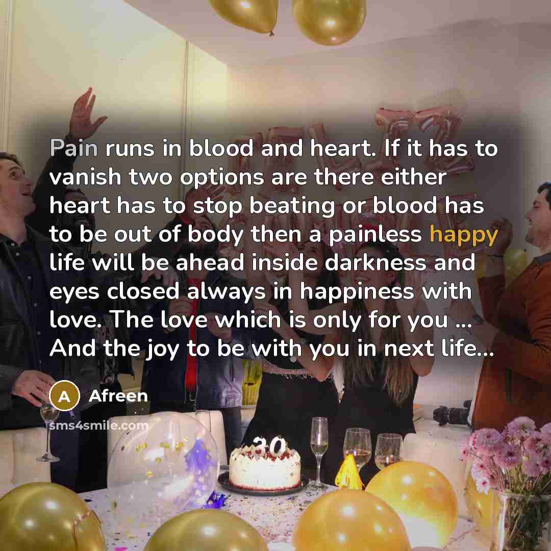 “Pain runs in blood and heart. If it has to…” quote by Afreen