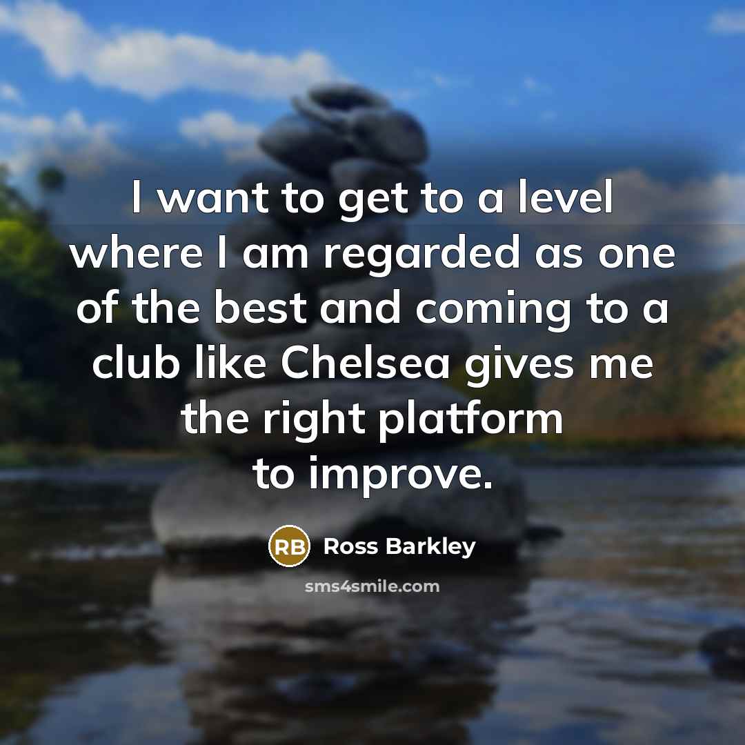 “I want to get to a level where I am…” quote by Ross Barkley