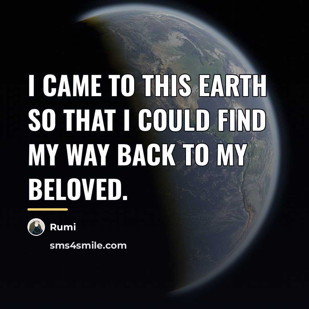 “I came to this earth so that I could find…” quote by Rumi