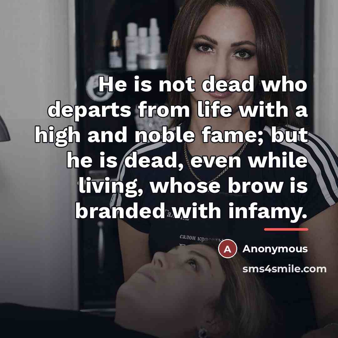 “He is not dead who departs from life with a…” quote by Anonymous