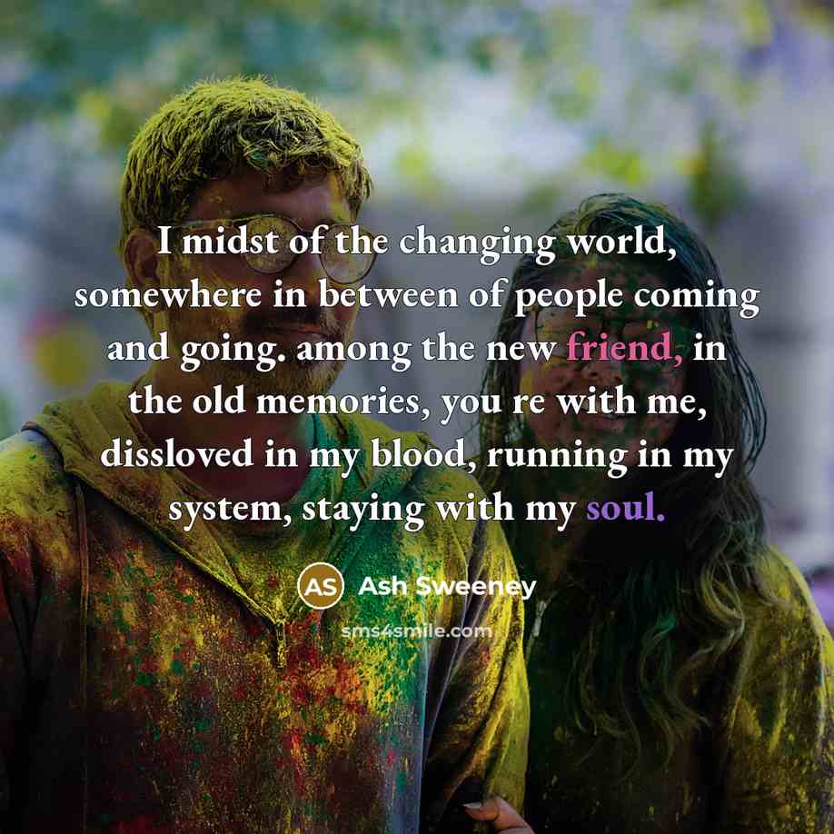 “I midst of the changing world, somewhere in between of…” quote by Ash Sweeney