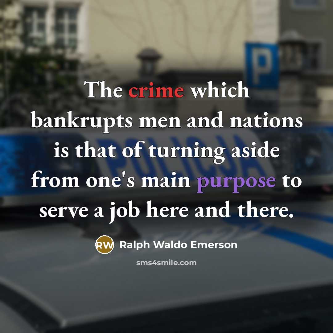 “The crime which bankrupts men and nations is that of…” quote by Ralph Waldo Emerson