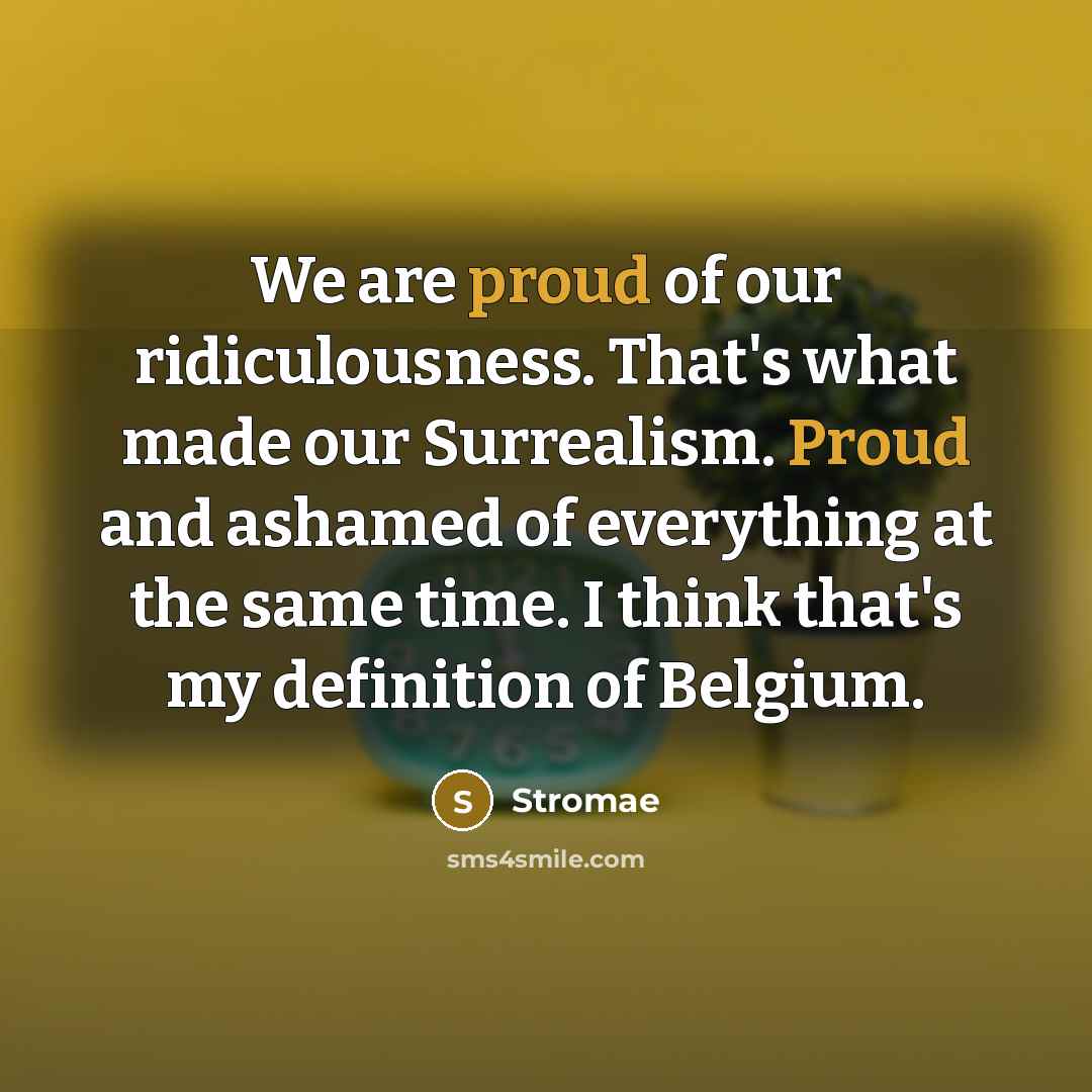 “We are proud of our ridiculousness. That's what made our…” quote by Stromae