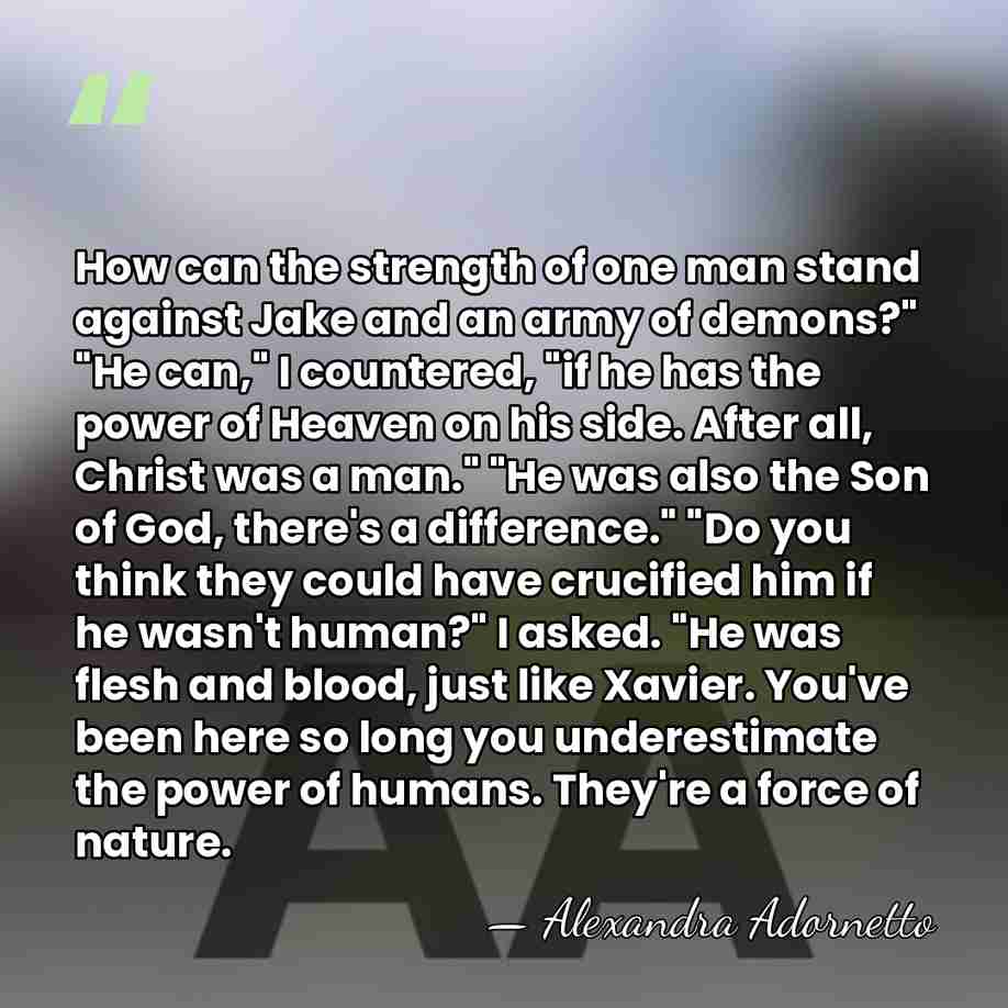 How can the strength of one man stand against Jake and an&hellip; - Alexandra Adornetto