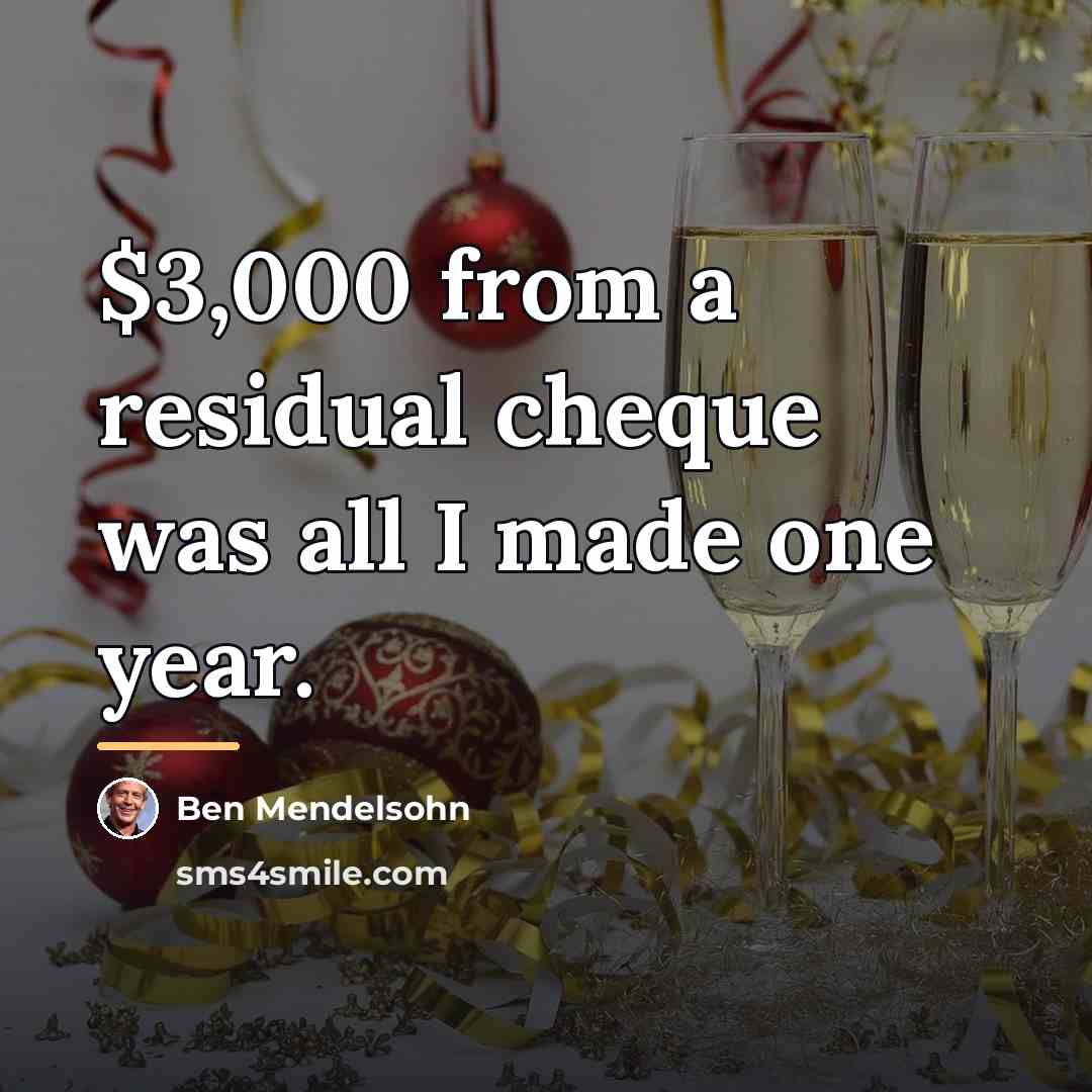 “$3,000 from a residual cheque was all I made one…” quote by Ben Mendelsohn