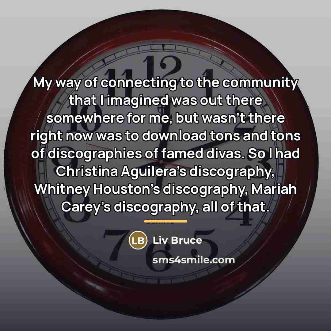 “My way of connecting to the community that I imagined…” quote by Liv Bruce