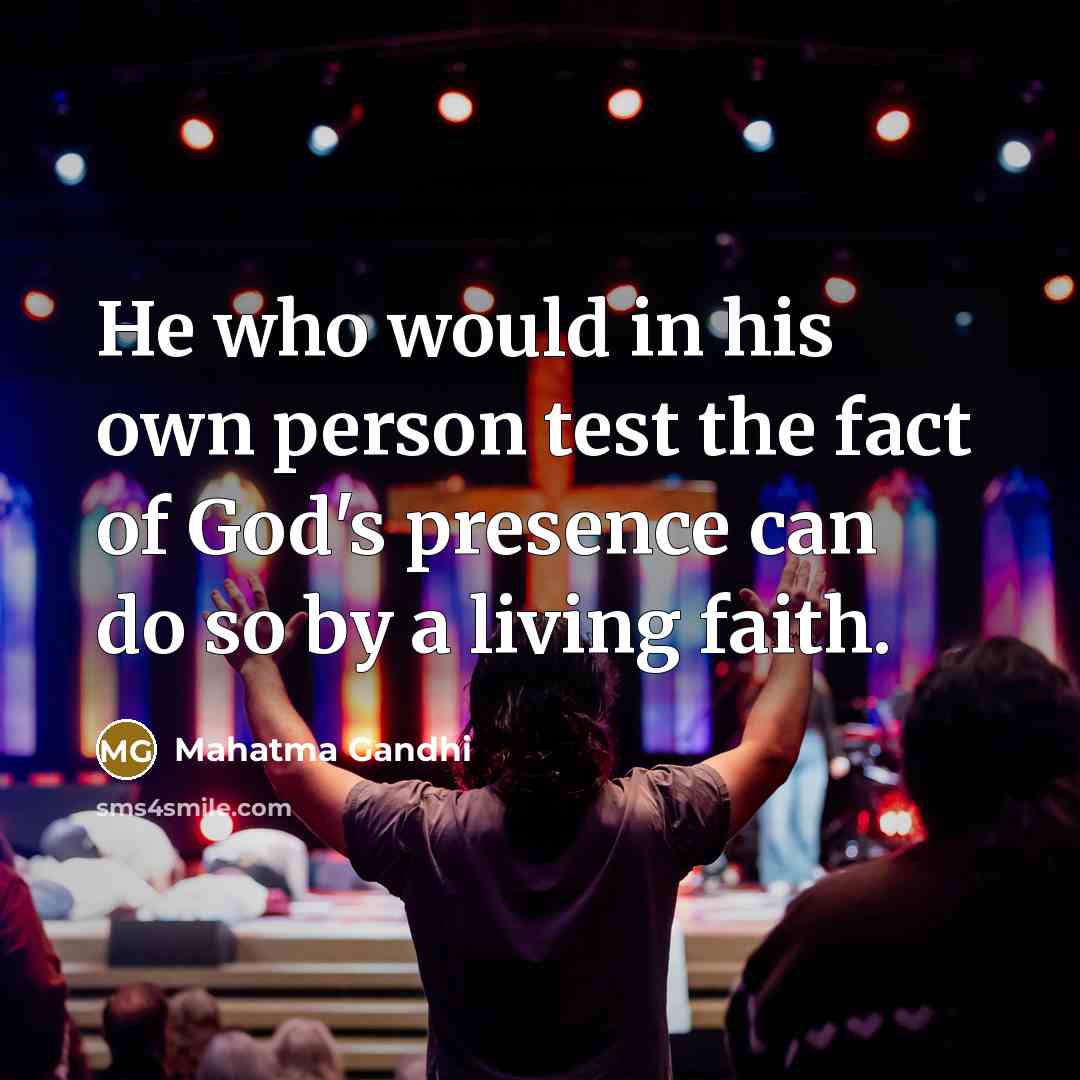 “He who would in his own person test the fact…” quote by Mahatma Gandhi