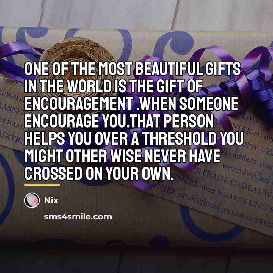 “One of the most beautiful gifts in the world is…” quote by Nix