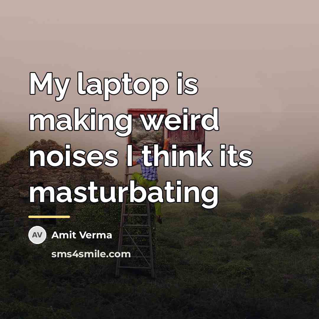 “My laptop is making weird noises I think its masturbating…” quote by Amit Verma