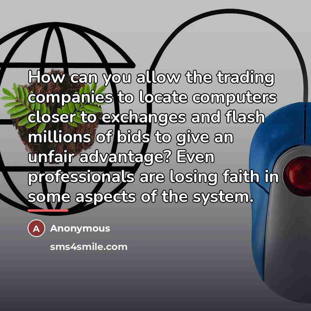 “How can you allow the trading companies to locate computers…” quote by Anonymous