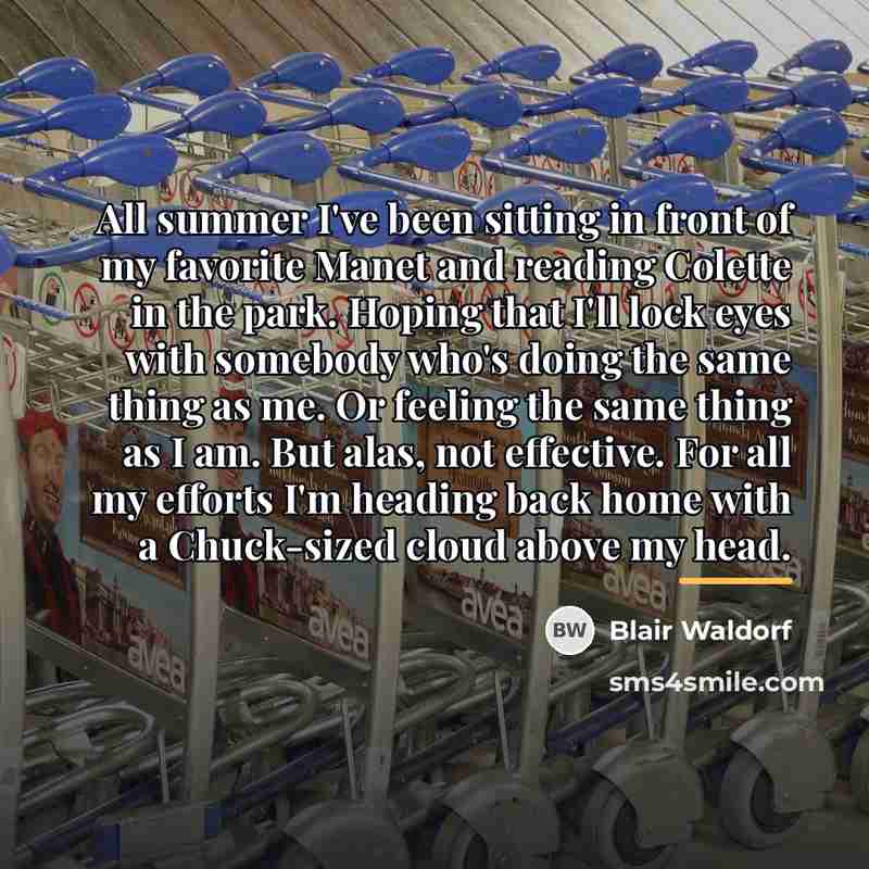 “All summer I've been sitting in front of my favorite…” quote by Blair Waldorf