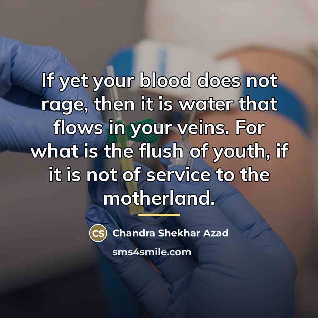 “If yet your blood does not rage, then it is…” quote by Anonymous