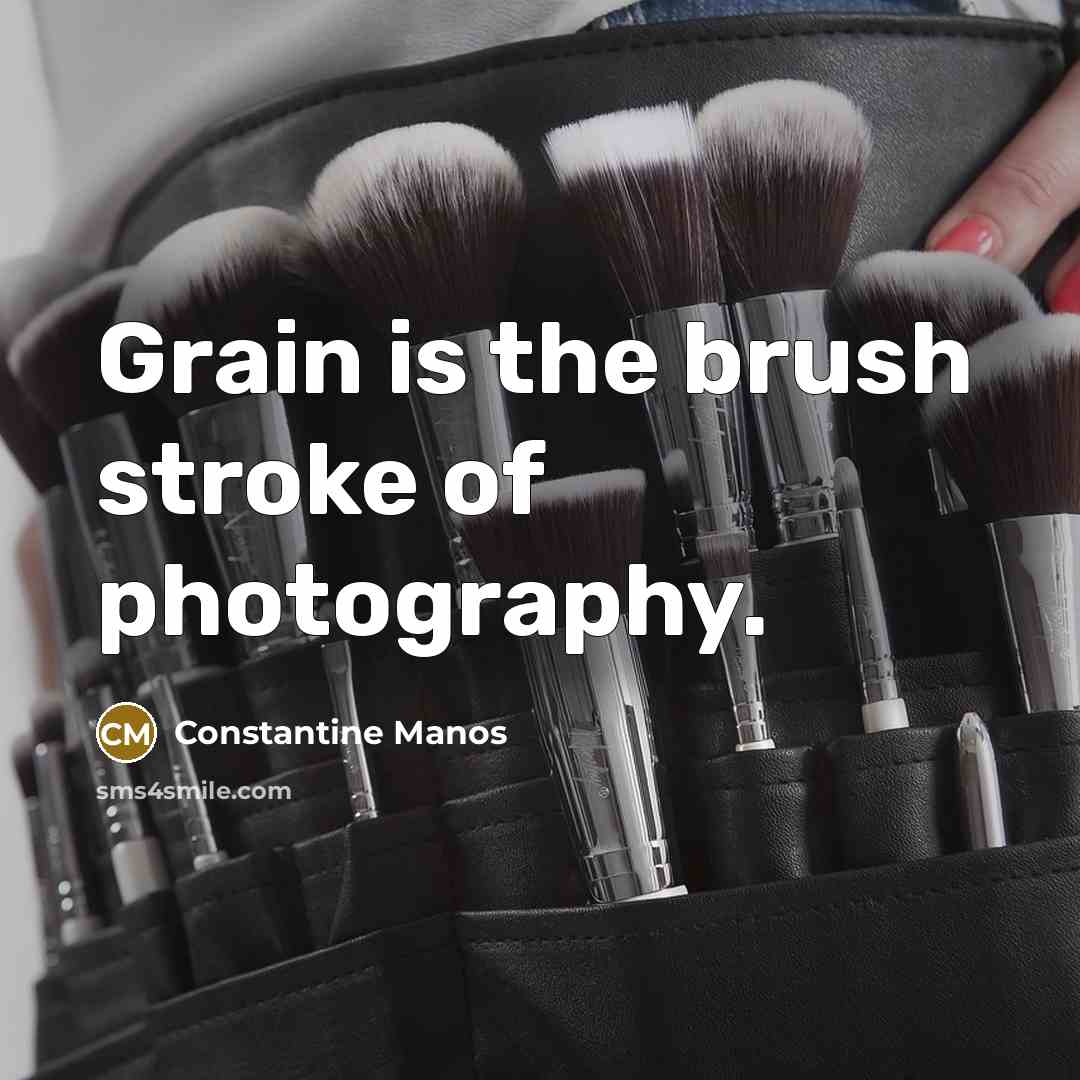 “Grain is the brush stroke of photography.” quote by Constantine Manos