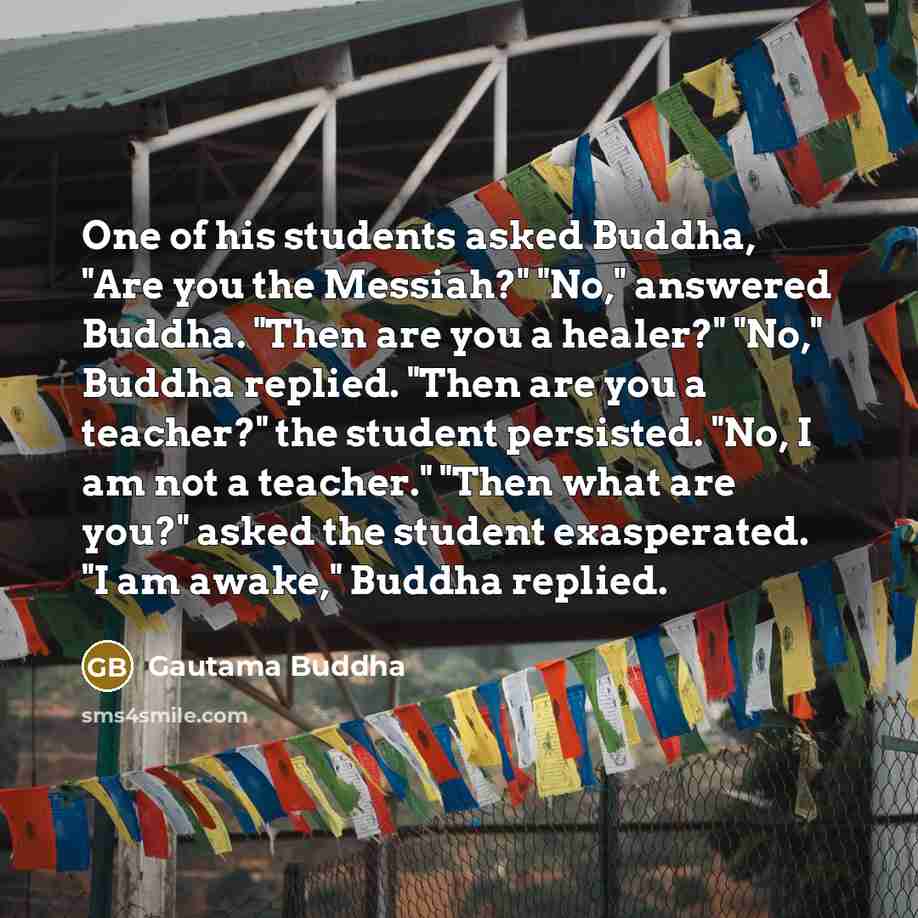 “One of his students asked Buddha, "Are you the Messiah?"…” quote by Gautama Buddha