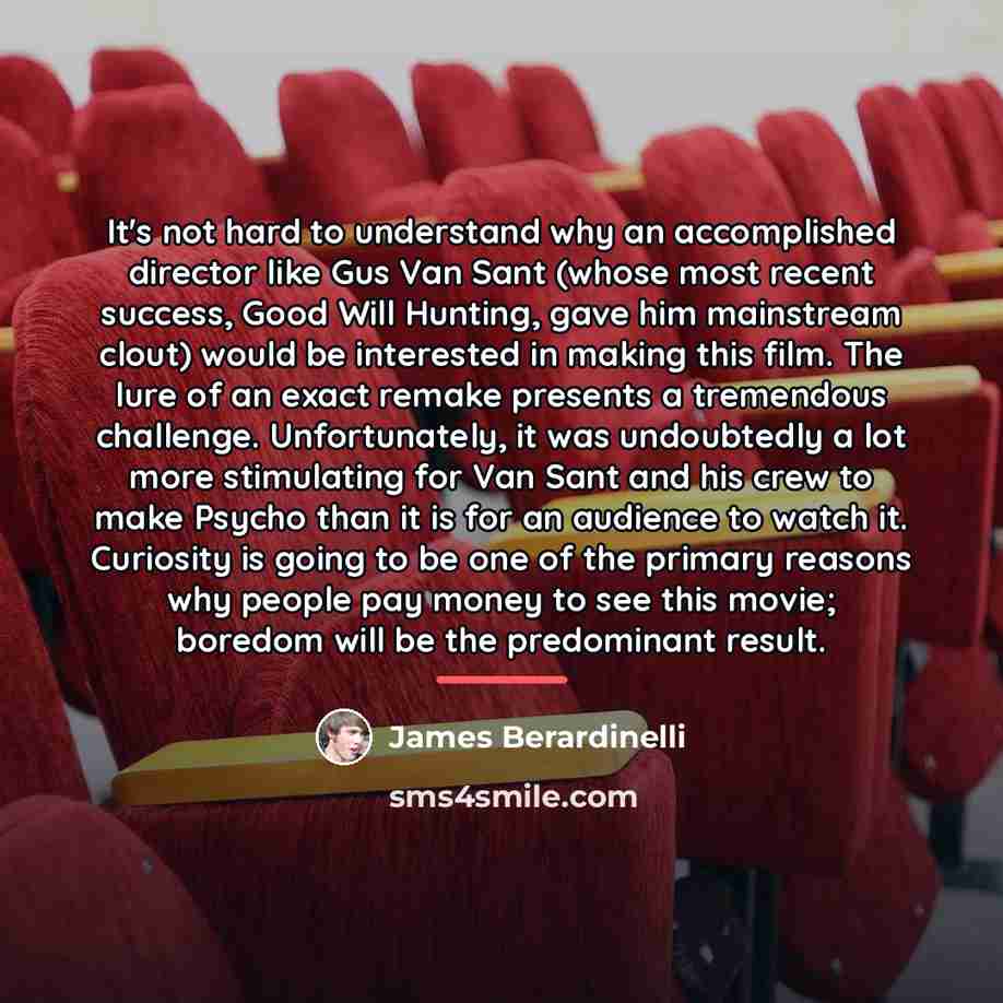 “It's not hard to understand why an accomplished director like…” quote by James Berardinelli
