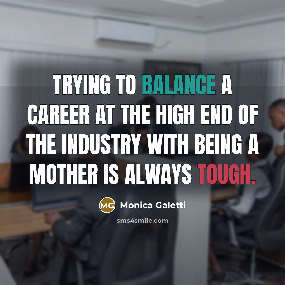 “Trying to balance a career at the high end of…” quote by Monica Galetti