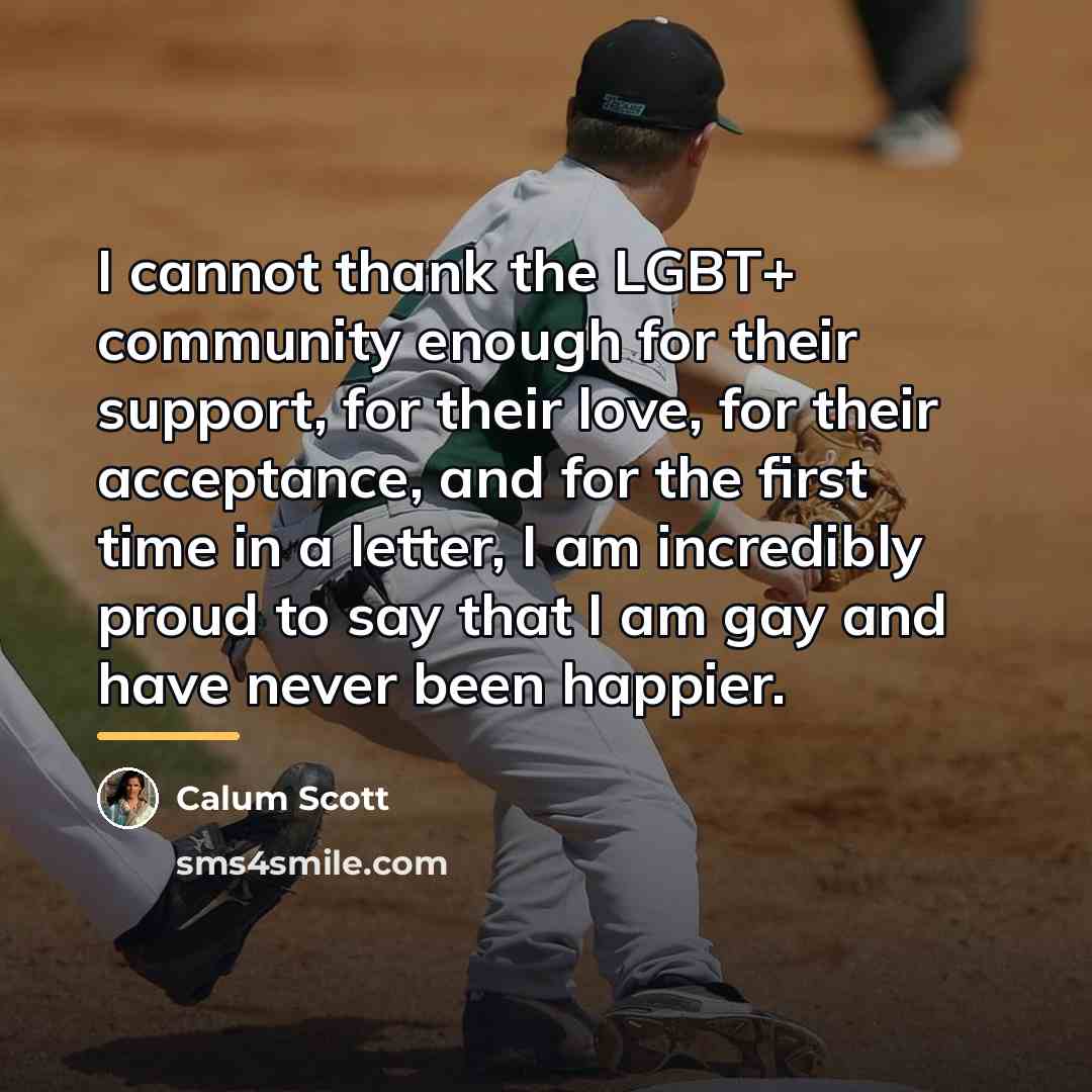“I cannot thank the LGBT+ community enough for their support,…” quote by Calum Scott