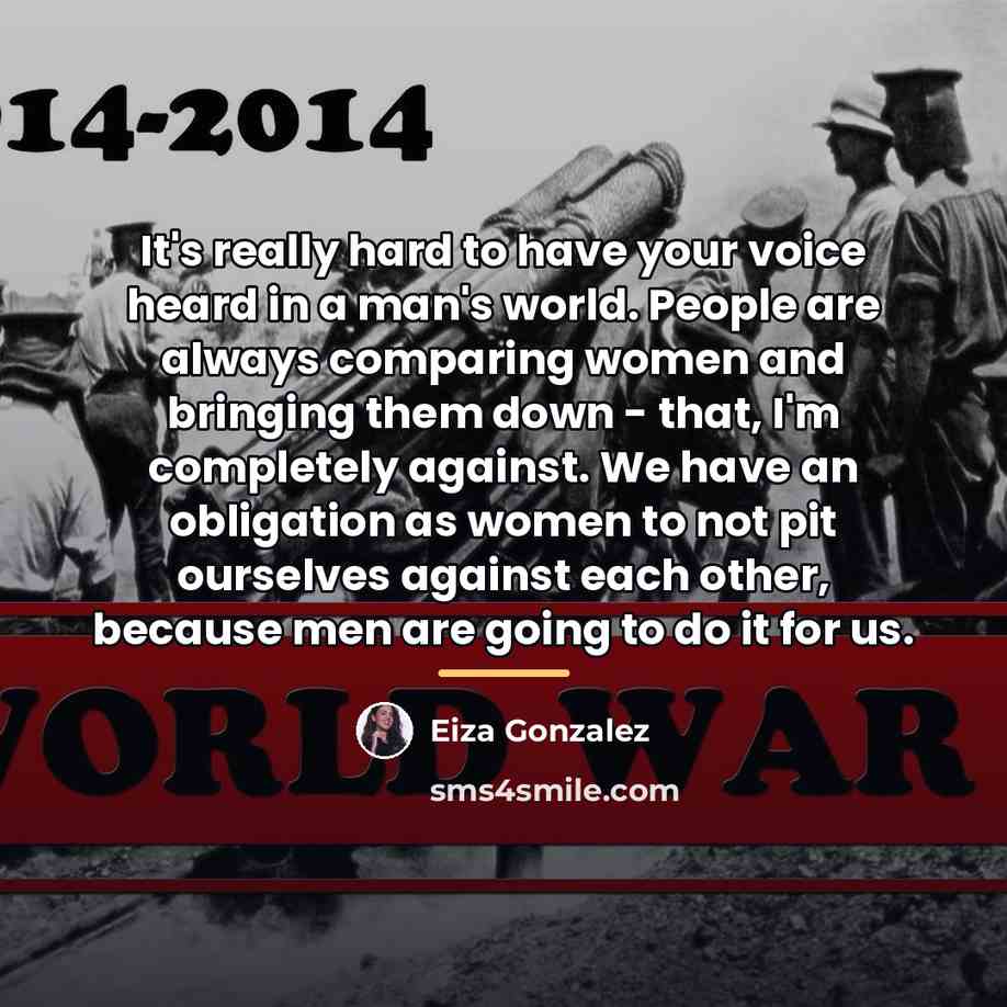 “It's really hard to have your voice heard in a…” quote by Eiza Gonzalez