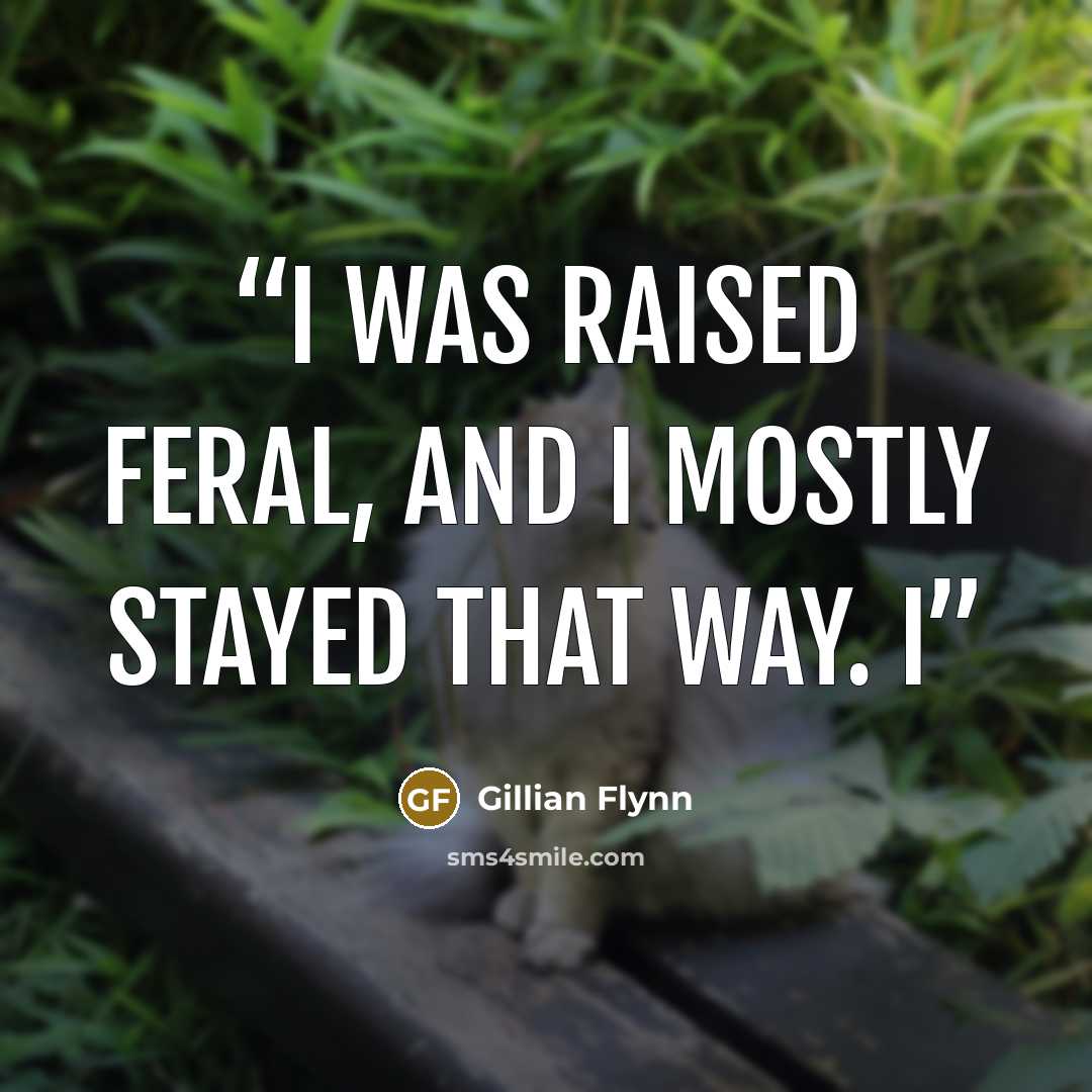 “I was raised feral, and I mostly stayed that way. I” quote by Gillian Flynn