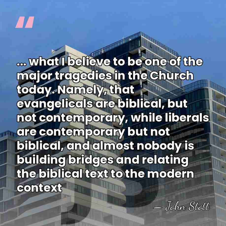 ... what I believe to be one of the major tragedies in&hellip; - John Stott