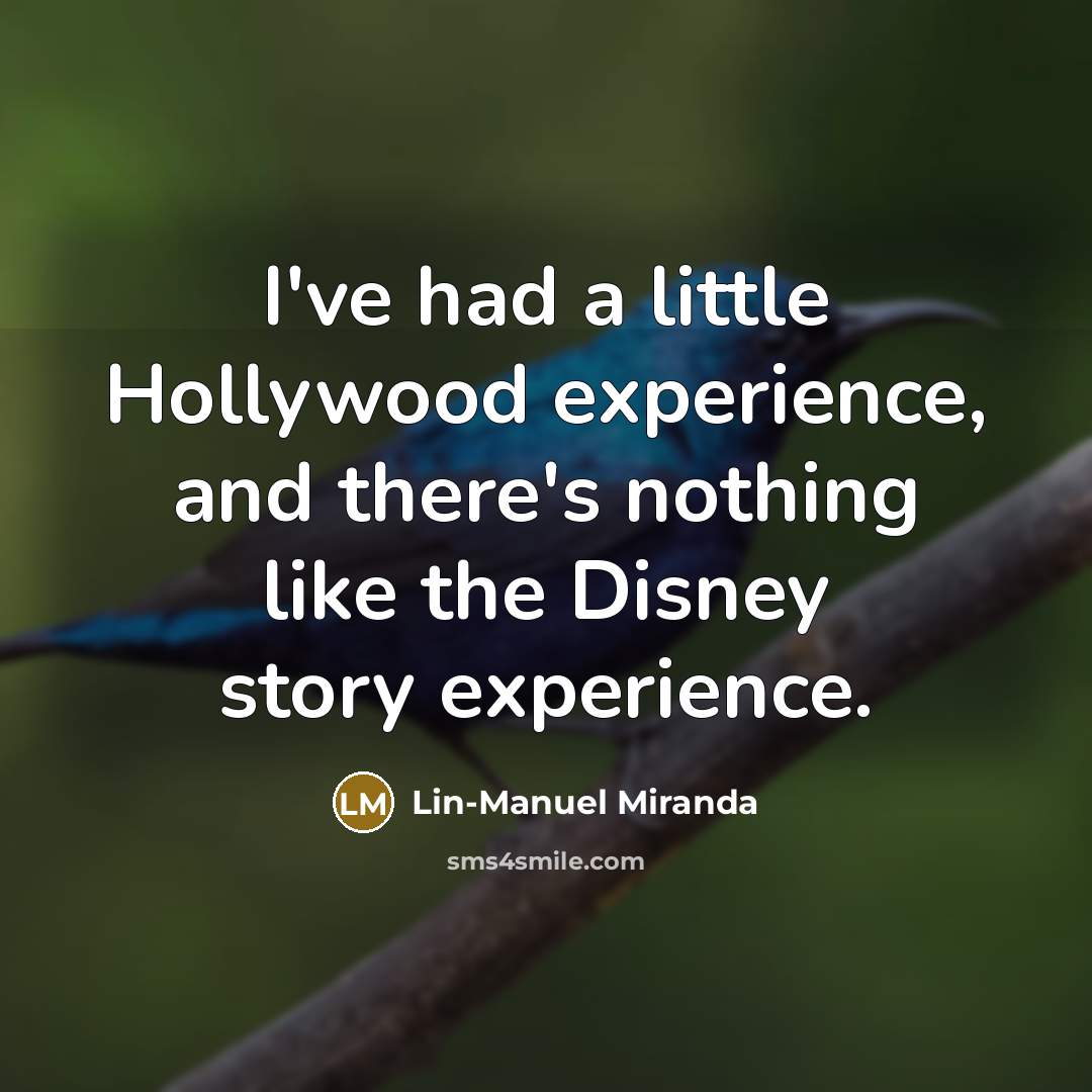“I've had a little Hollywood experience, and there's nothing like…” quote by Lin-Manuel Miranda